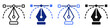 © Timurock - Vector icon or logo of pen tool with bezier curve related to graphic design, vector graphics, drawing software. Symbol for website or app UI, logo design, illustration