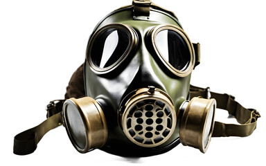 Poster - World War II gas mask isolated on a empty plain background