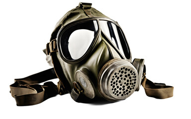 Poster - World War II gas mask isolated on a empty plain background