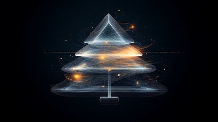 Poster - Abstract digital Christmas tree design