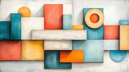 Poster - Abstract geometric shapes in vibrant colors (3)