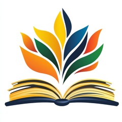 Poster - Book of Knowledge: Colorful Petals Emerge, Representing Learning, Growth, and the Blooming of Ideas and Innovation.