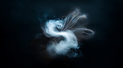 Poster - Abstract swirling smoke and light design