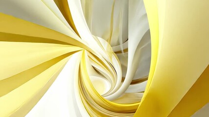 Poster - vibrant abstract design with swirling yellow and white patterns, showcasing movement and energy, whi