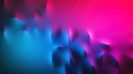 Fototapete - Abstract image showcasing a blurred blend of vibrant pink and blue hues swirling together to create a floral-like pattern with varying intensities