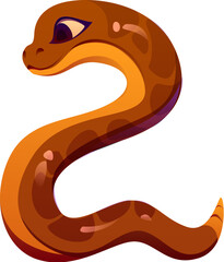 Fototapete - Western snake, cowboy font typeface digit 2 two. Wild West vintage alphabet typeface digit, Texas cowboy cartoon vector kids ABC typeface numeral symbol. Western sheriff math font figure