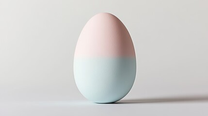 Poster - minimalistic view of pastel easter egg on clean white surface its simple elegance providing space for text overlays