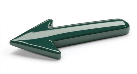 Green arrow icon stock, isolated green arrow on a transparent background