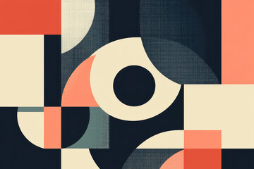 Poster - A collage of geometric shapes and colors that form a captivating abstract artwork, merging modern design principles beautifully.