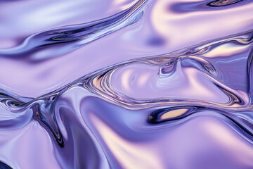 Poster - An enchanting display of fluid, purple waves symbolizes the tranquility and beauty found in abstractions of nature.