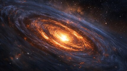 Wall Mural - A cosmic whirlpool of stars and debris near a black hole, swirling around the event horizon