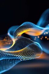 Aufkleber - A glowing abstract illustration of secure financial transactions