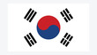 © Abdelghafour - SOUTH KOREA Flag with Original color