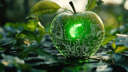 Poster - Digital Green Apple