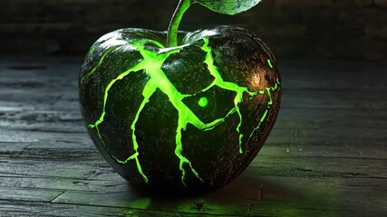 Aufkleber - Glowing Green Apple