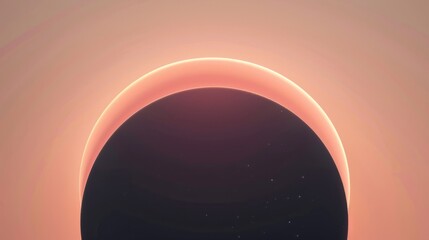 Poster - A large black circular shape dominates the top, symbolizing a celestial body like the moon