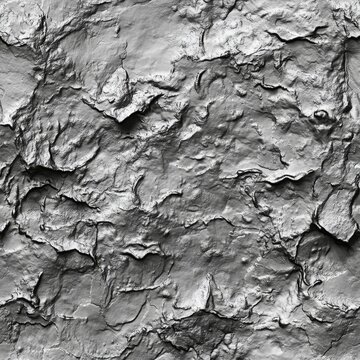 Silver gray relief with fine texture rendering
