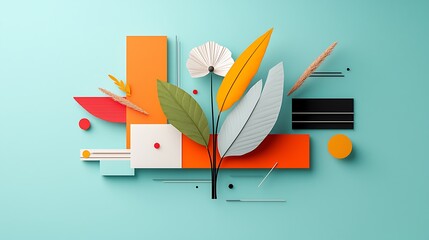 Poster - Vibrant abstract floral art design