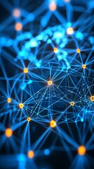 Aufkleber - Dynamic Global Network Connection Abstract Digital Landscape Graphic Visualization Technology Environment Futuristic Viewpoint
