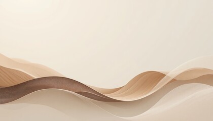 Poster - Fluid motion of natural wood grain patterns in a minimalist interior design setting abstract art concept soft color palette aesthetic composition