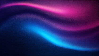 Aufkleber - Dark blue, pink and black abstract background, grainy texture and glowing gradient shapes.