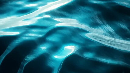 Poster - Captivating close-up of rippling water reflecting light in an aquatic environment