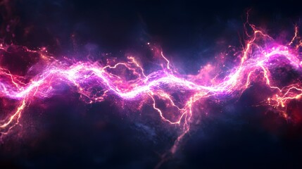 Poster - Electric Lightning Strikes with Vibrant Colors and Dramatic Effects