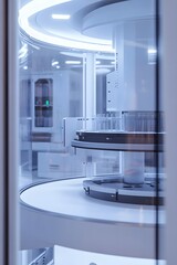 Fototapete - advanced automated machine inside modern high-tech laboratory environment