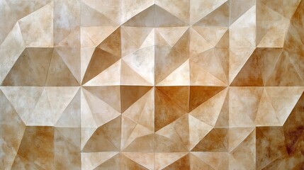 Poster - Geometric Polygonal Texture Background with Warm Earthy Tones