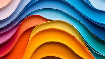 Fototapete - Abstract Colorful Wave Background Design