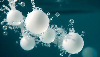 Wall Mural - a group of bubbles floating in the air