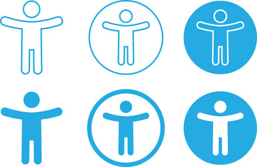 accessibility icon set. simple accessibility vector illustration. universal access symbols isolated 