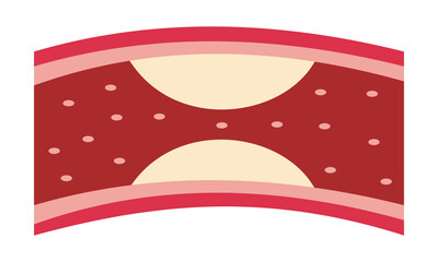 Poster - blood vessel icon. simple element varicose veins vector, icon isolated on white background. modern b