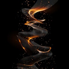 Poster - An abstract flow of glowing data lines visualizing digital commerce