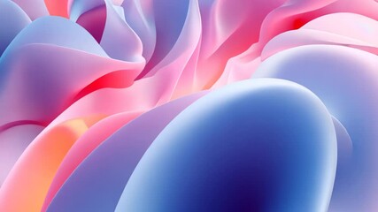 Poster - Abstract waves of color blend smoothly in an artistic display of light and form