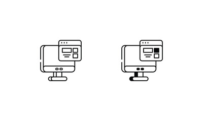 Web Design icons set vector stock illustration