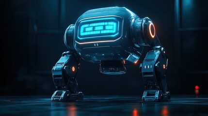Aufkleber - AI robot with futuristic holographic interface, corporate-friendly, detailed high-resolution design 