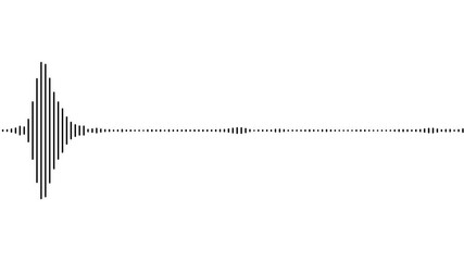 Poster - Sound wave animation black bars black background, Abstract wave motion equalizer. Animated sound wave spectrum 4k abstract music sound wave or audio waveform isolated on black background Audio