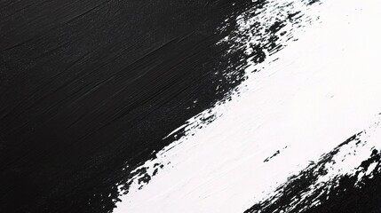 Poster - Distressed Black and White Texture with Rough Brush Strokes