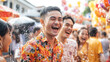 © dvoevnore - People enjoying water splashes during Songkran festival celebration