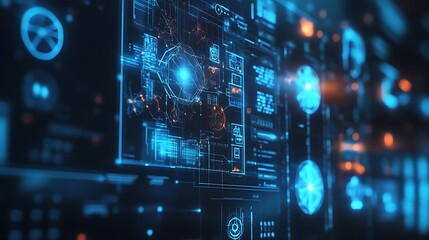 Poster - a futuristic physics lab with digital interfaces for exploring the behavior of subatomic particles i