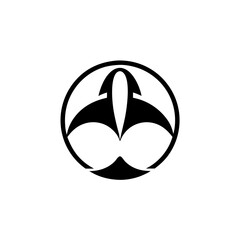 Aufkleber - A Minimalist Abstract Icon in a Circle 