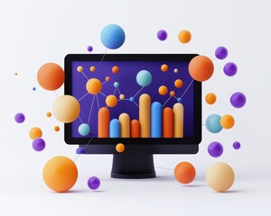 Poster - Interactive analytics dashboard with creative and colorful elements