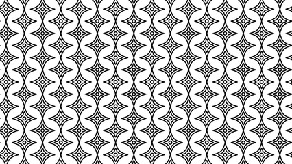 Poster - Vector geometric pattern background. Abstract black and white line art background
