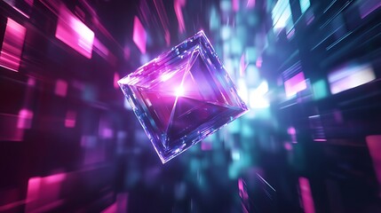 Poster - Mesmerizing Hologram Logo with Ethereal Brilliance

