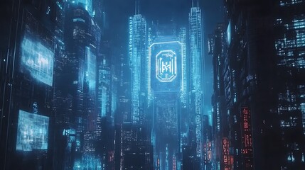 Poster - Iridescent Corporate Identity in a Cyber Grid

