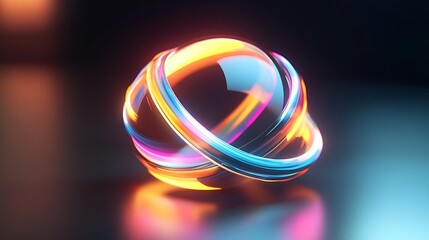 Poster - Sci-Fi Digital Icon with a Hypnotic Glow

