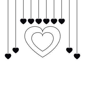 Strings of Love in the line art design