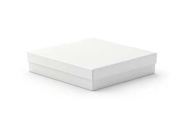 Poster - A plain white square box, perfect for gifts or packaging.