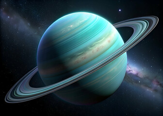 majestic uranus. a cosmic ballet of rings and gas